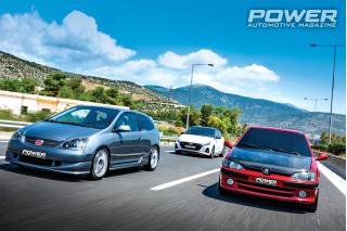 Honda Civic Type R Ep3 257Ps vs Peugeot 106 Gti 184Ps vs Hyundai i20n 250Ps 